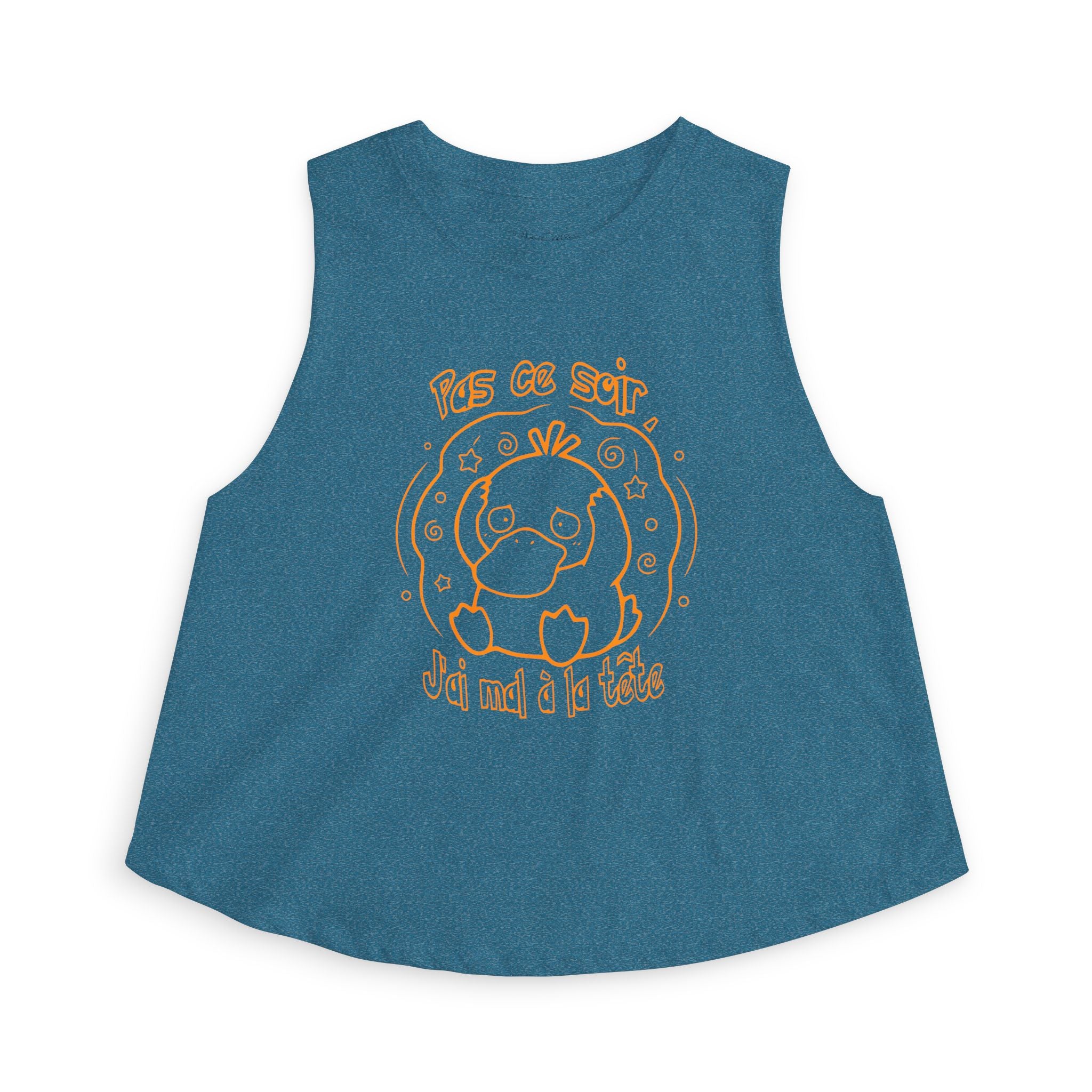 Crop Top inspiré de Psykokwak (Psyduck), Pas ce soir, j'ai mal à la tête