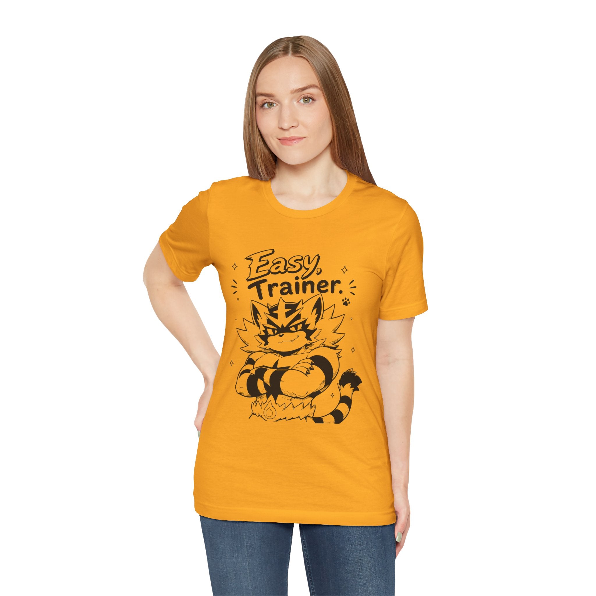 Easy Trainer Easy tiger illustration T-Shirt | cartoon wrestling funny cat graphic tee
