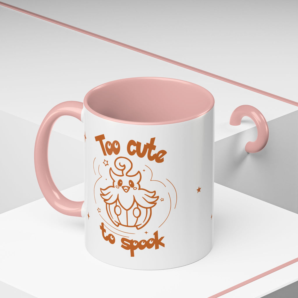 Too Cute to Spook Pumpkin Ghost Halloween Theme Mug | Accent Coffee Mug 11oz 15oz