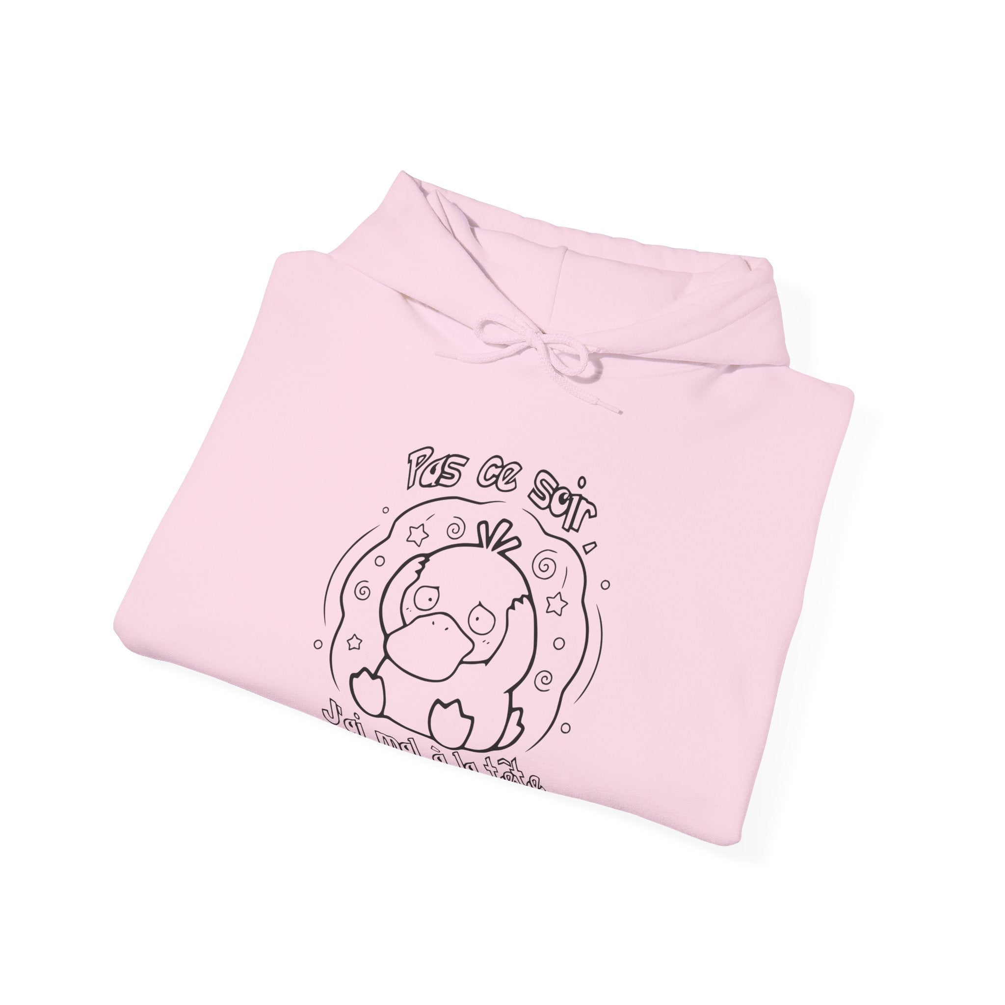 Hoodie inspiré de Psykokwak (Psyduck), Pas ce soir, j'ai mal à la tête
