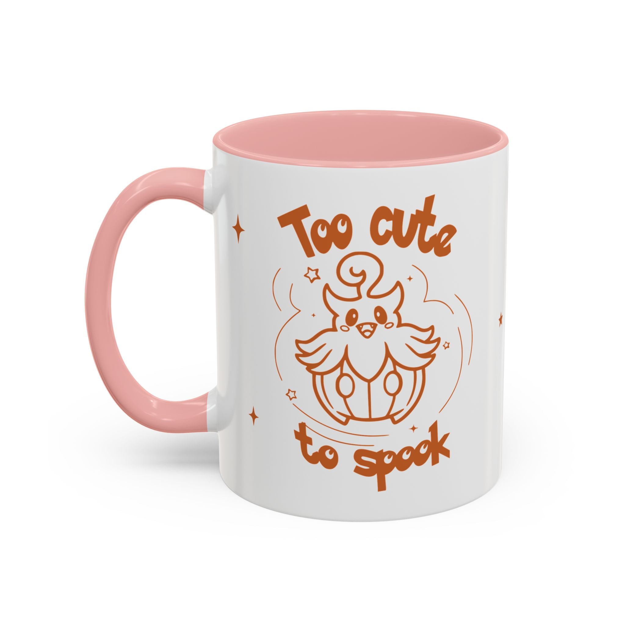 Too Cute to Spook Pumpkin Ghost Halloween Theme Mug | Accent Coffee Mug 11oz 15oz