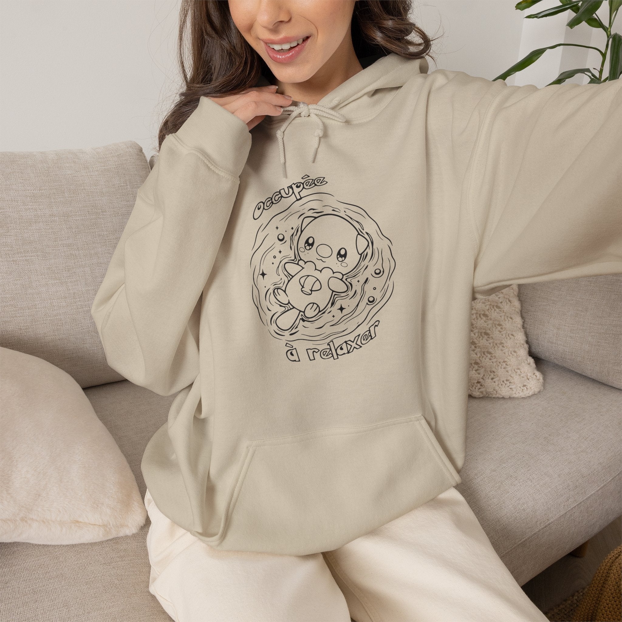 Hoodie inspiré de Moustillon (Oshawott), Occupée à relaxer