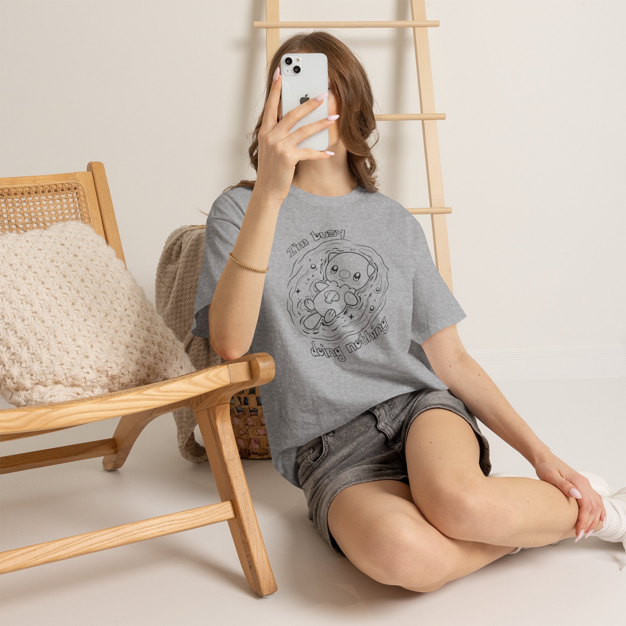 Otter Busy Doing Nothing Funny Quote T-Shirt Cute Otter Swimming Adorable Animal