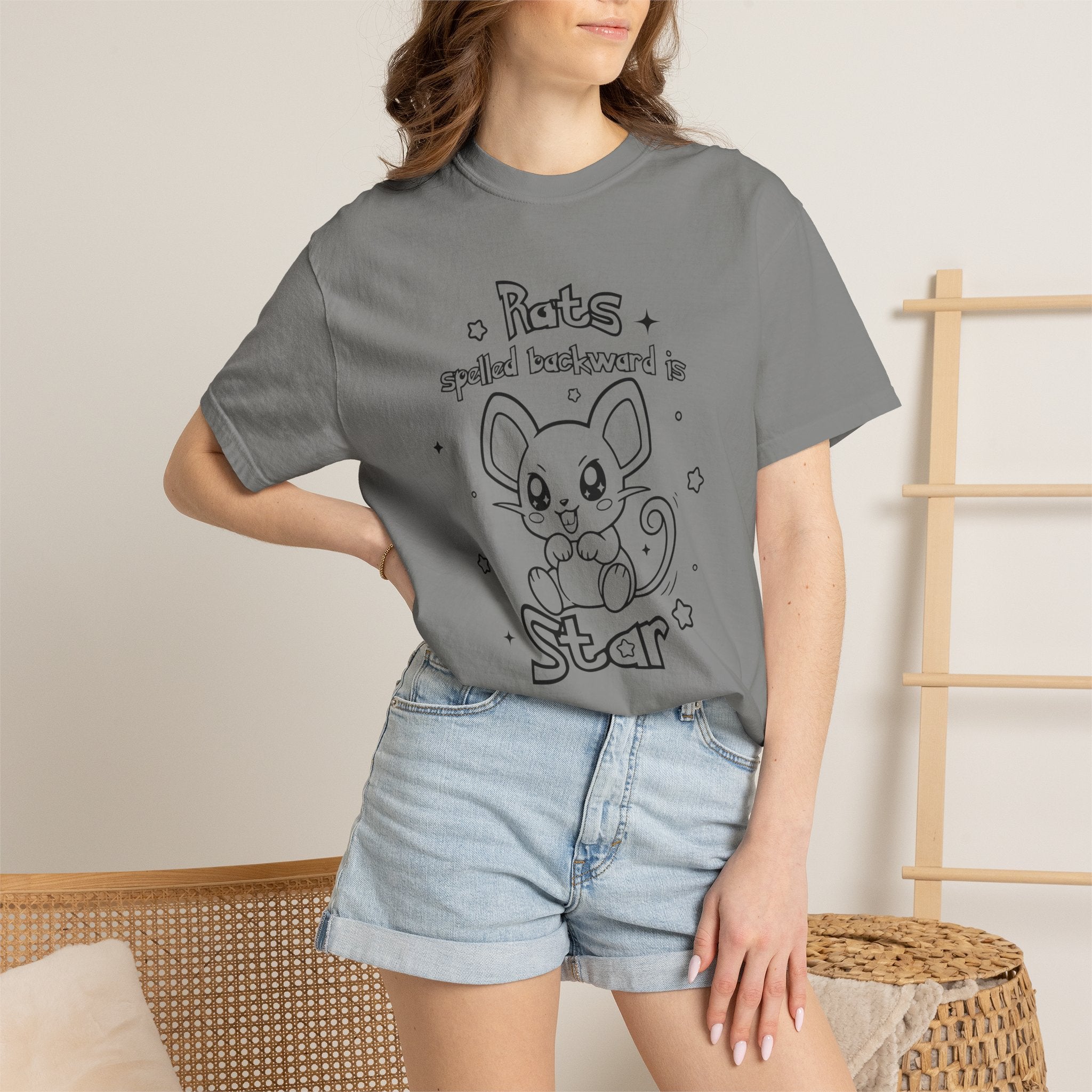 Rats spelled backward is star t-shirt cute Pkm rat animal design tee shirt
