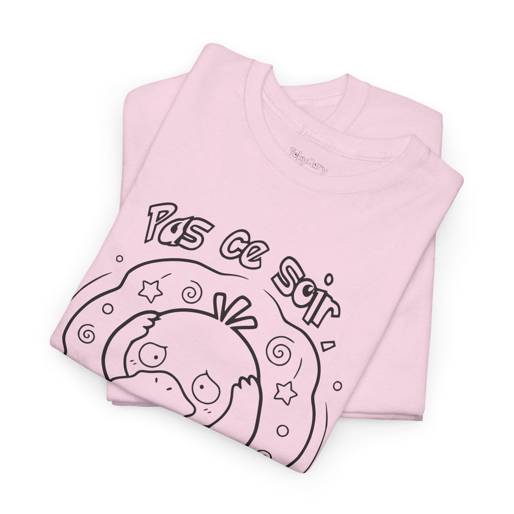 Canard Pas ce soir j'ai mal à la tête T-Shirt drôle francophone Animal Adorable Cadeau femme blonde copine