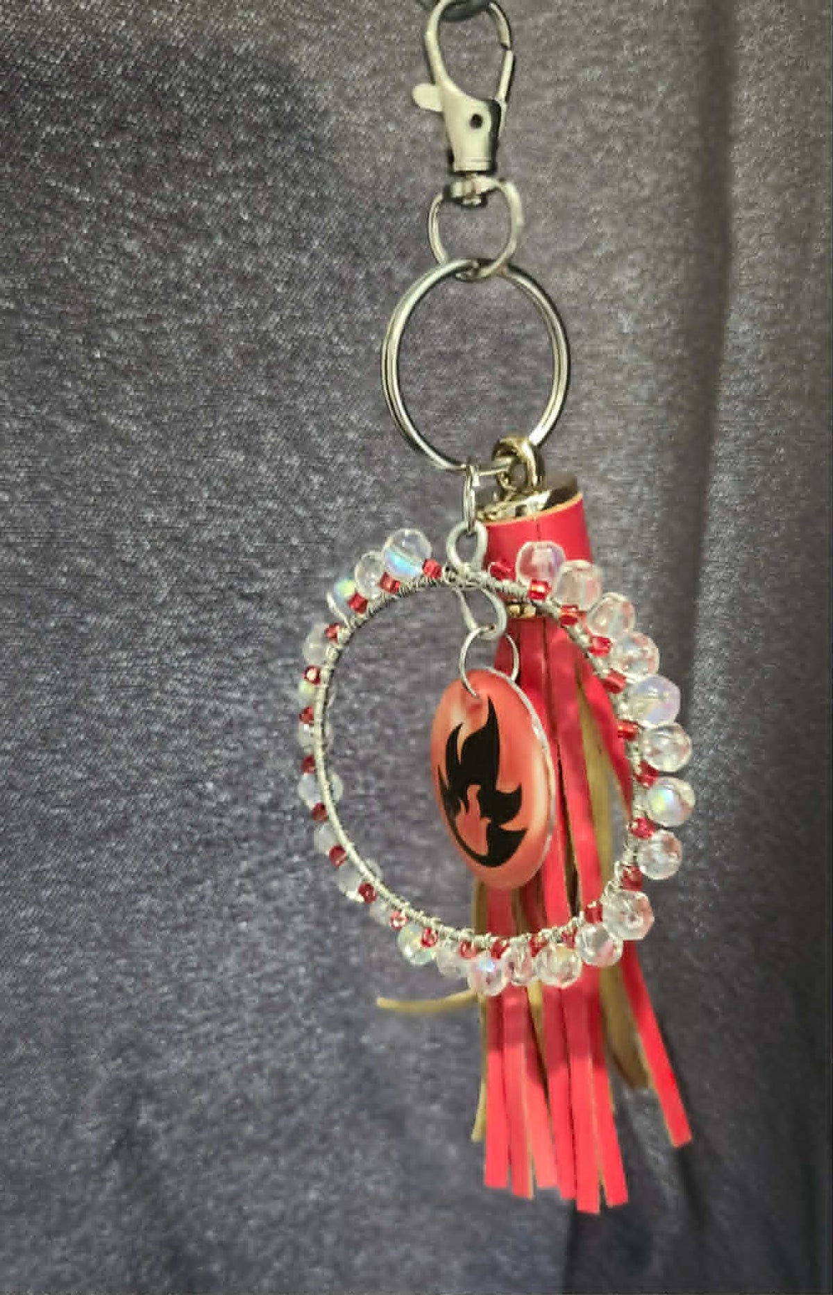 Scorbunny Sprint Charm – Handmade Pokémon-Inspired Bag Charm, Keychain & Car Accessory