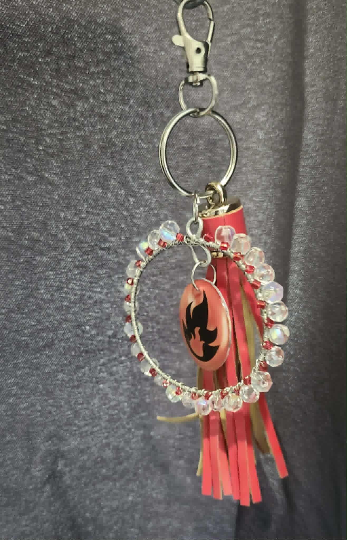 Scorbunny Sprint Charm – Handmade Pokémon-Inspired Bag Charm, Keychain & Car Accessory
