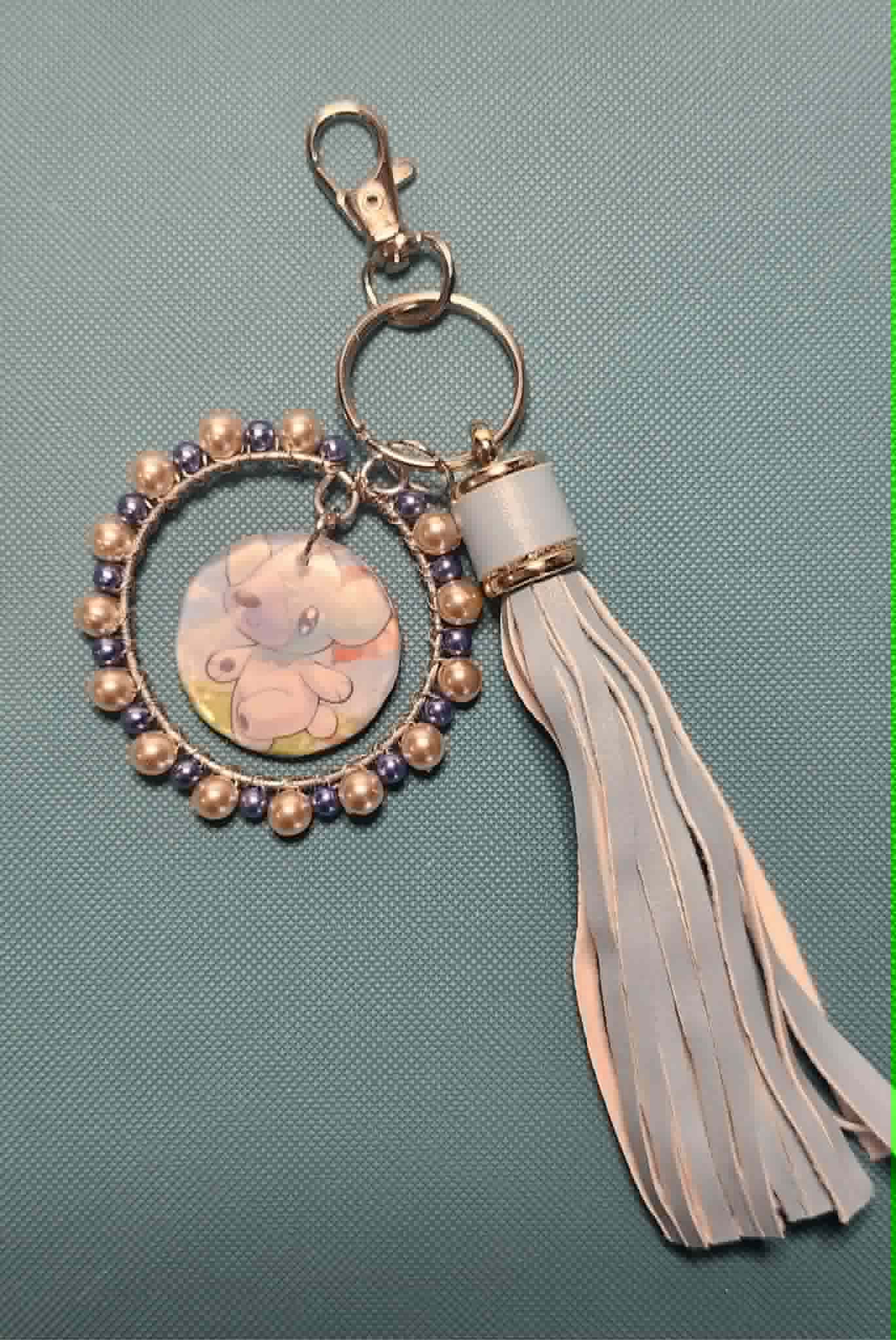 Cubchoo Winter Charm | Blue Beaded Tassel Bag Charm