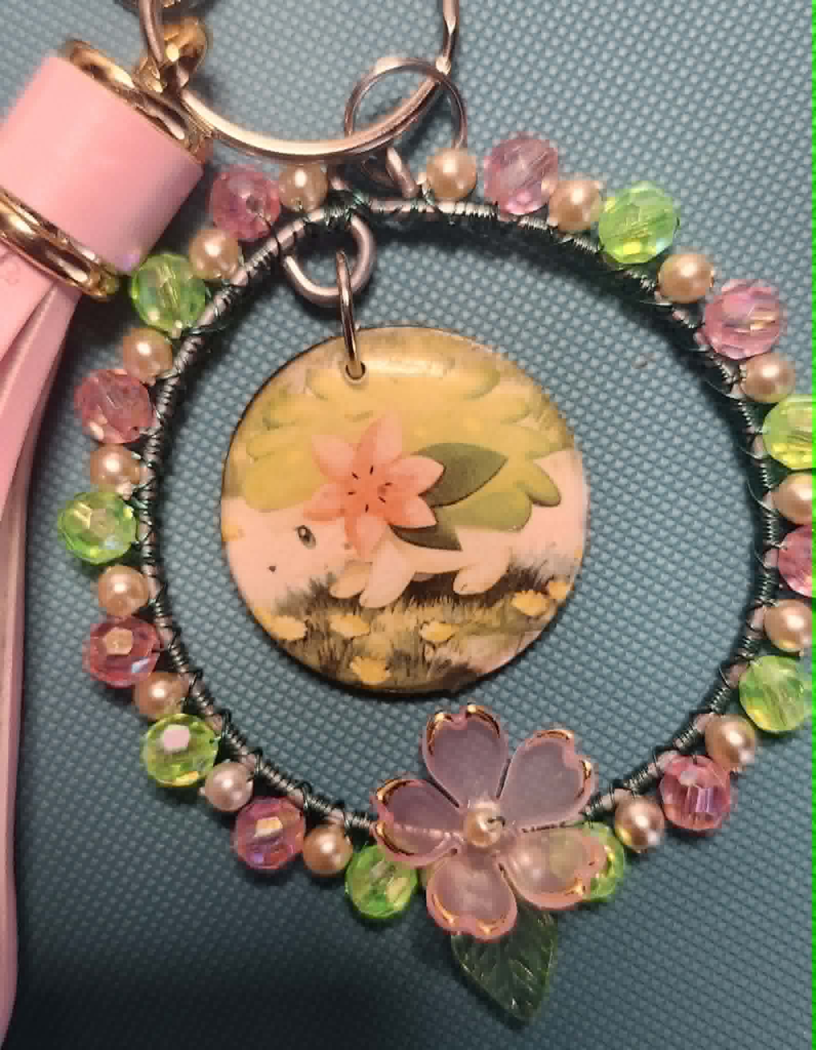 Handmade Shaymin Charm | Petal Dance Collection | Pokémon Floral Bag Charm & Keychain