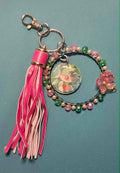 Handmade Fomantis & Lurantis Charm | Petal Dance Collection | Double-Sided Pokémon Bag Charm & Floral Keychain