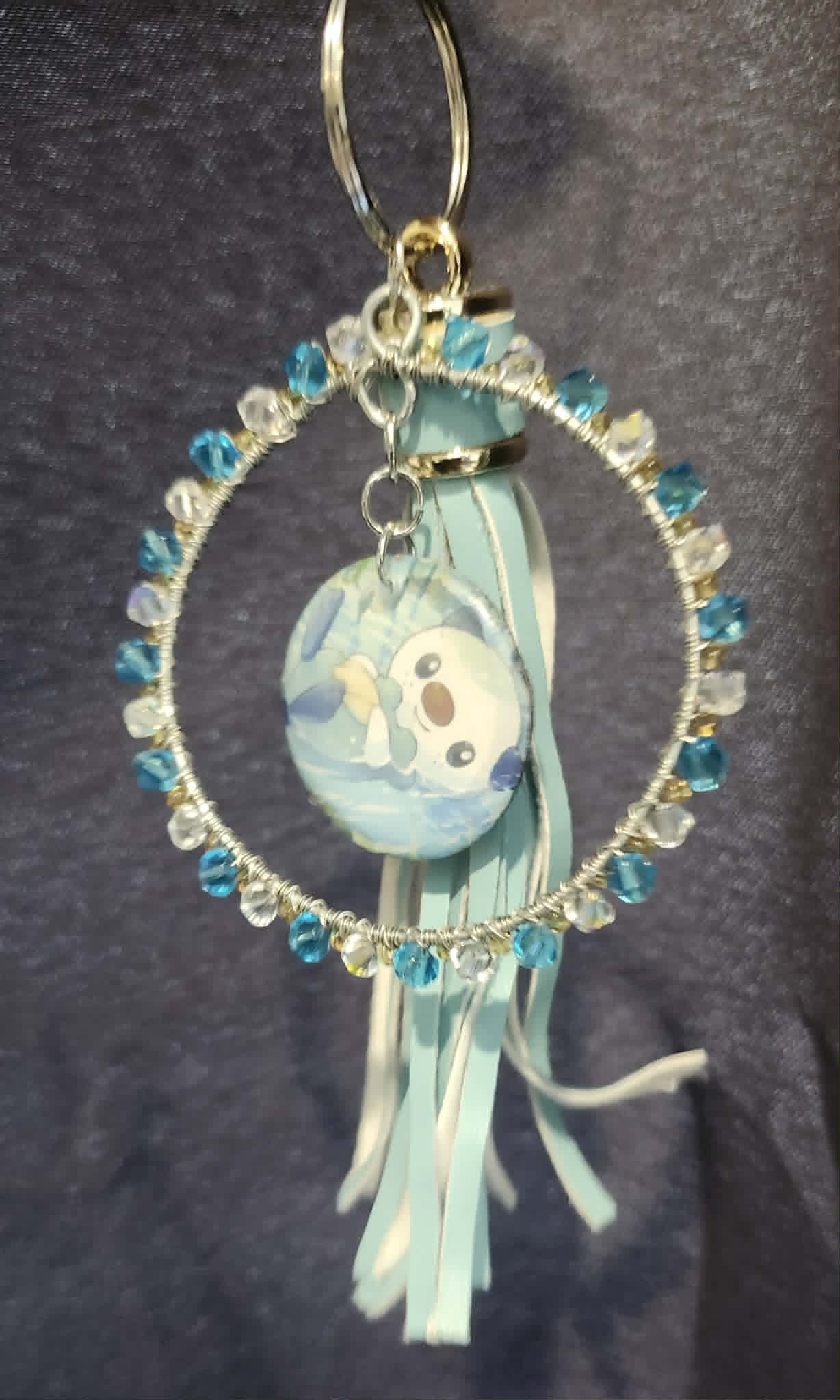 Oshawott Wave Charm – Handmade Pokémon-Inspired Bag Charm, Keychain & Car Accessory