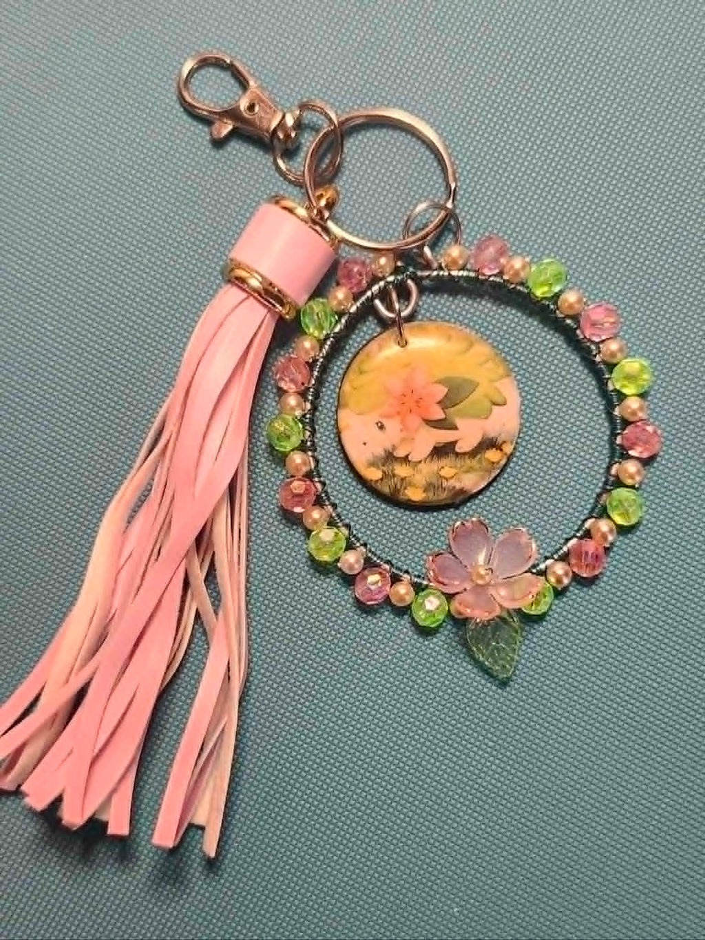 Handmade Shaymin Charm | Petal Dance Collection | Pokémon Floral Bag Charm & Keychain
