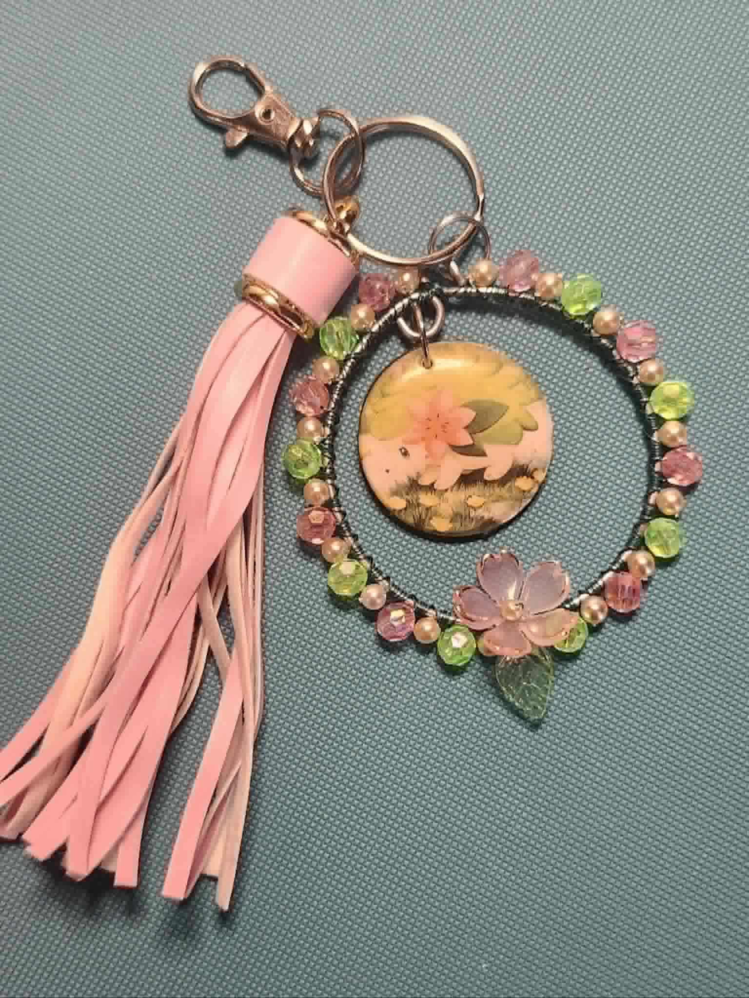 Handmade Shaymin Charm | Petal Dance Collection | Pokémon Floral Bag Charm & Keychain