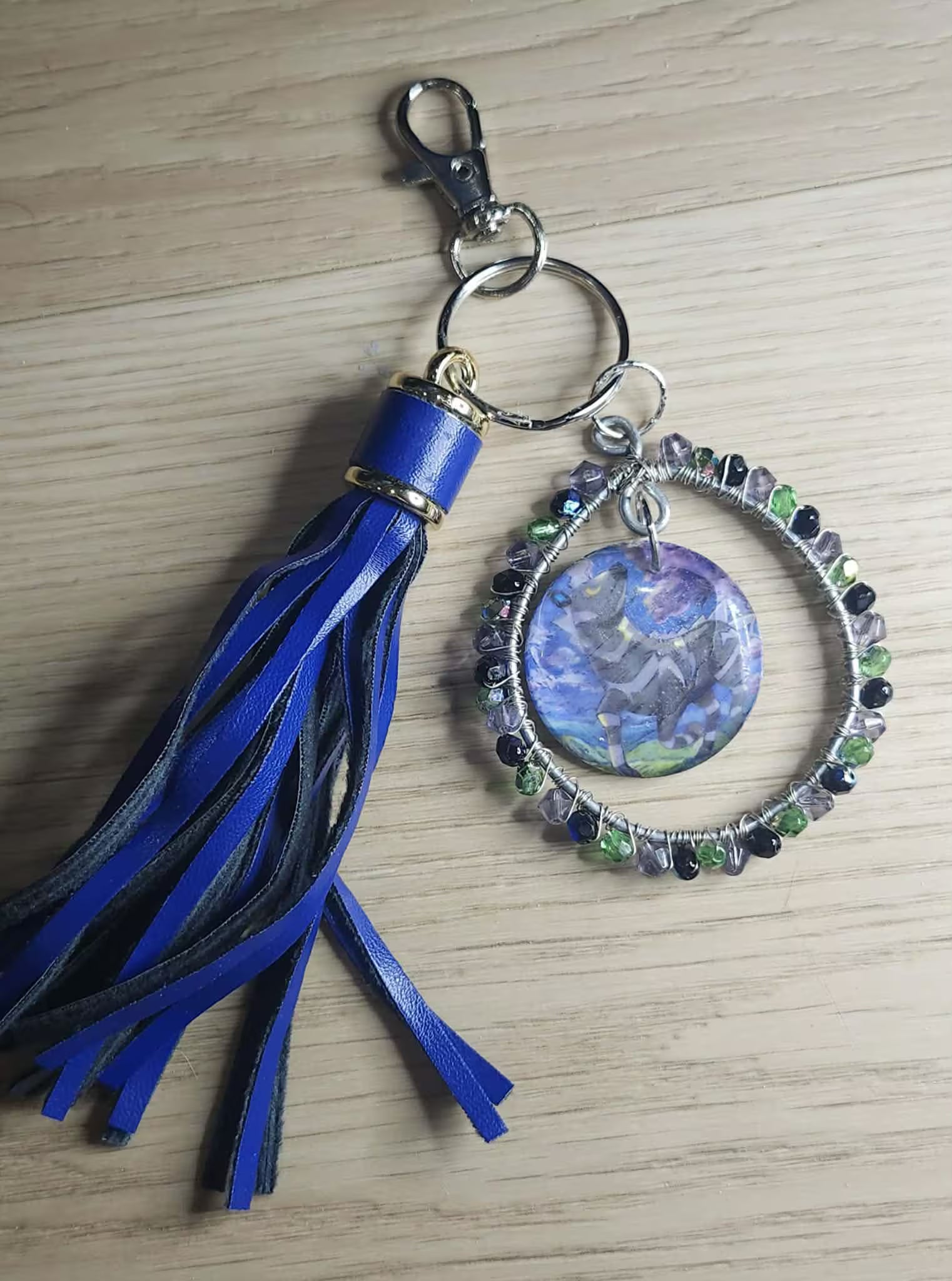 Handmade Blitzle & Zebstrika Keychain | Double-Sided Pokémon Bag Charm | Cute Anime Keyring | Unique Gamer Gift for Women