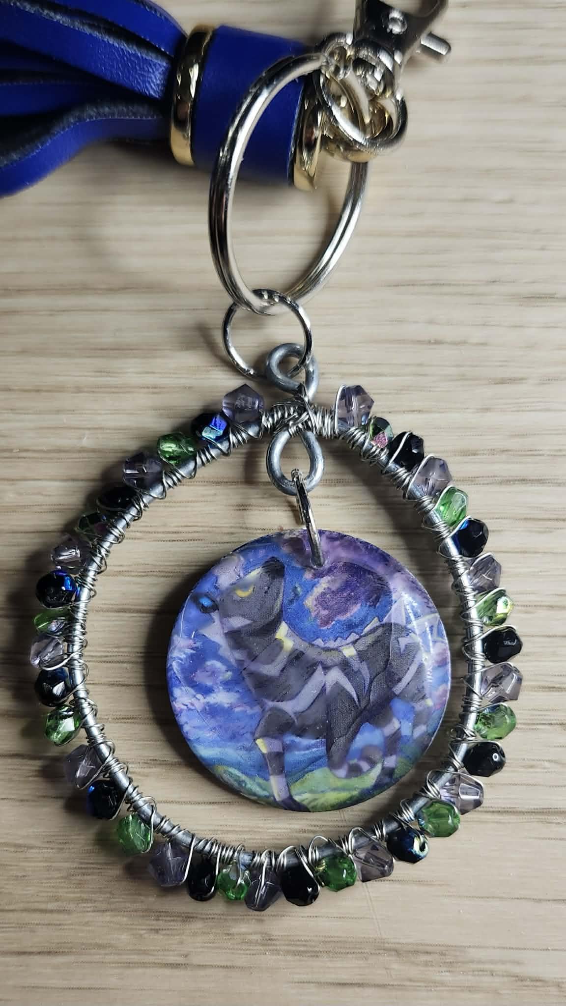 Handmade Blitzle & Zebstrika Keychain | Double-Sided Pokémon Bag Charm | Cute Anime Keyring | Unique Gamer Gift for Women