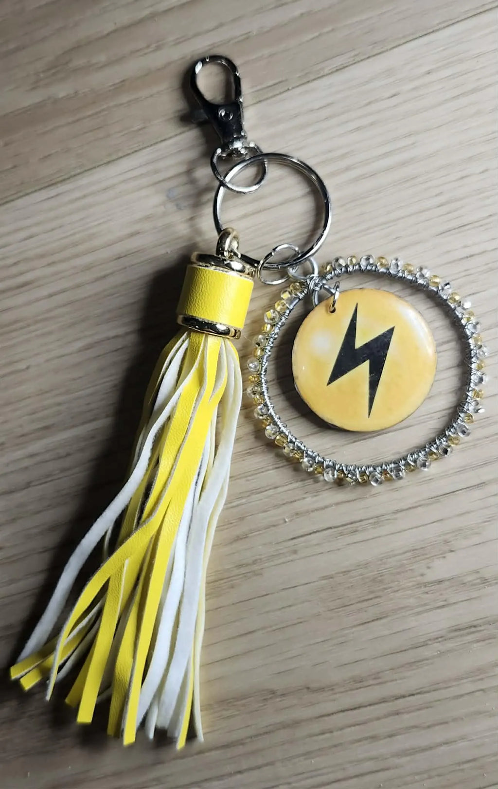 Handmade Pawmo Keychain | Cute Electric Pokémon Bag Charm | Double-Sided Anime Keyring | Kawaii Gamer Gift for Women